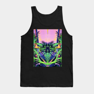 Sharp greens and palm tree Roots Tank Top